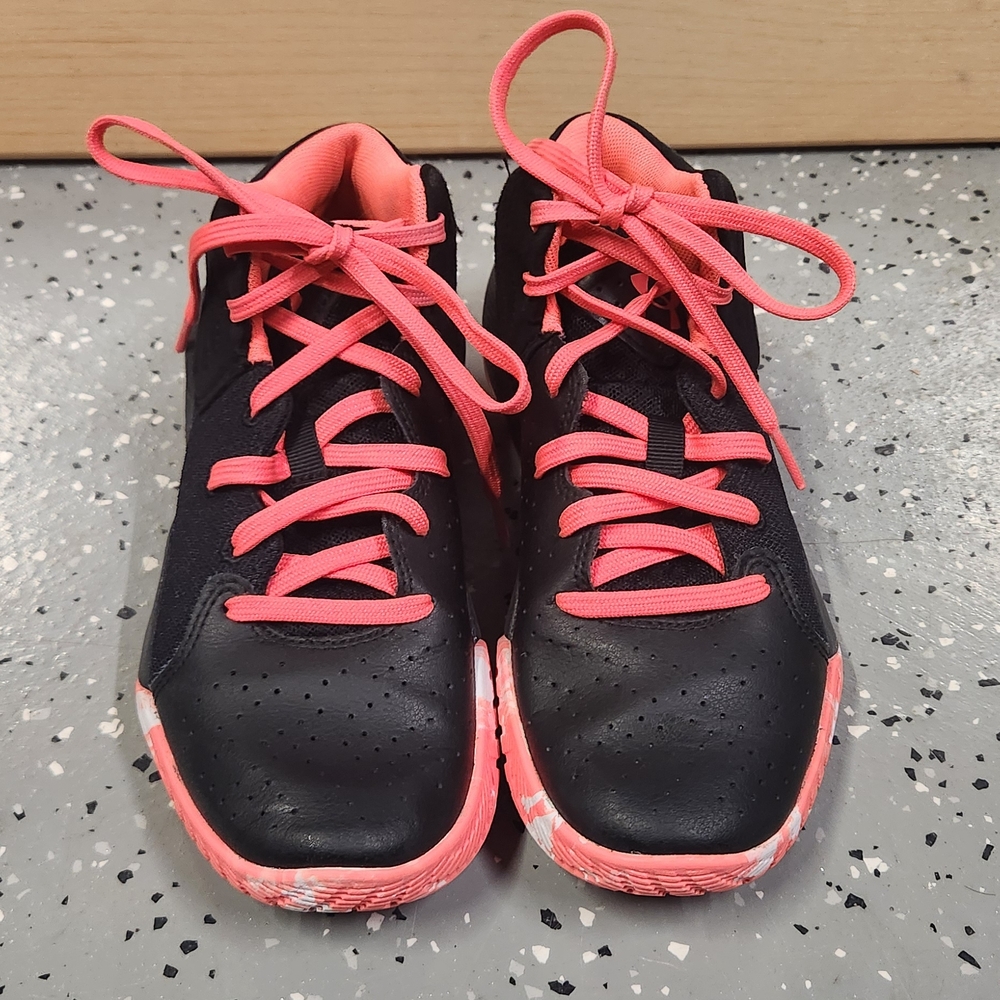Under Armour Black and Pink UA GS Jet '21 Sneakers
